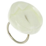 Les poulettes bijoux - bague p�te de verre bonbons - classics - blanc