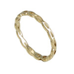 Les poulettes bijoux - bague plaqu� or amandes ajour�es - taille 62
