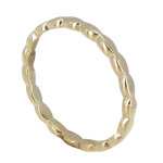 Les poulettes bijoux - bague plaqu� or anneau d'amandes - taille 64