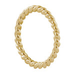 Les poulettes bijoux - bague plaqu� or anneau torsad�e - taille 64