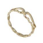 Les poulettes bijoux - bague plaqu� or deux petites ailes d'ange ajour�es - taille 56