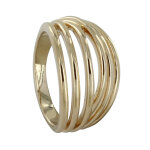 Les poulettes bijoux bague plaqu� or d�me ajour� - taille 62