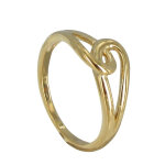 Les poulettes bijoux - bague plaqu� or petit entrelac� - taille 52