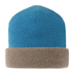 Les poulettes bijoux - bonnet 100% cachemire 6 fils bicolore colors - turquoise