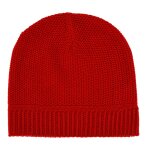 Les poulettes bijoux - bonnet point jacquard 100% cachemire 4 fils classics - rouge