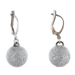 Les poulettes bijoux - boucles d'oreilles argent 925 boules paillettes - classics -