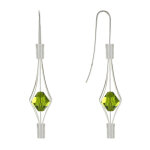 Les poulettes bijoux - boucles d'oreilles argent 925 lanterne et cristal - petit mod
