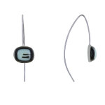 Les poulettes bijoux - boucles d'oreilles argent 925 p�te de verre aldabra