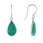 Les poulettes bijoux - boucles d'oreilles argent 925 petite goutte couleur turquoise
