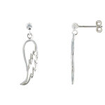 Les poulettes bijoux - boucles d'oreilles argent ailes d'ange