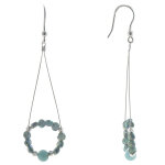 Les poulettes bijoux - boucles d'oreilles argent anneaux de perles de verre et de la