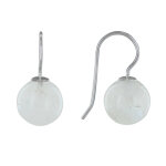 Les poulettes bijoux boucles d'oreilles argent billes de pierre de lune