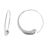 Les poulettes bijoux - boucles d'oreilles argent cr�oles et billes