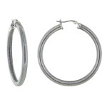 Les poulettes bijoux - boucles d'oreilles argent cr�oles quadrill�es