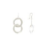 Les poulettes bijoux - boucles d'oreilles argent crochet double anneaux