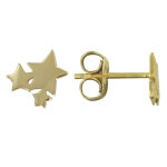 Les poulettes bijoux - boucles d'oreilles argent dor� trois etoiles