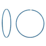 Les poulettes bijoux - boucles d'oreilles argent grandes cr�oles paillettes - classi