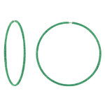 Les poulettes bijoux - boucles d'oreilles argent grandes cr�oles paillettes - classi