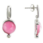 Les poulettes bijoux - boucles d'oreilles argent joyau oeil de chat et strass - clas