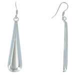 Les poulettes bijoux - boucles d'oreilles argent longue goutte