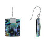 Les poulettes bijoux - boucles d'oreilles argent et nacre abalone