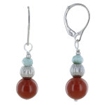 Les poulettes bijoux - boucles d'oreilles argent rhodi� dormeuse anneau facett� de l