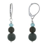 Les poulettes bijoux - boucles d'oreilles argent rhodi� dormeuse anneau facett� de l