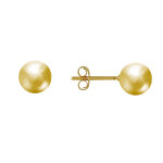 Les poulettes bijoux - boucles d'oreilles clou plaqu� or perles 8mm