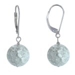Les poulettes bijoux boucles d'oreilles dormeuse argent 925 et perle de cristal de r
