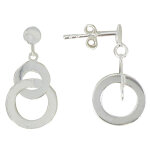 Les poulettes bijoux - boucles d'oreilles double anneaux argent 925