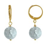 Les poulettes bijoux boucles d'oreilles mini cr�oles plaqu� or et perle de cristal d