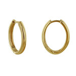 Les poulettes bijoux - boucles d'oreilles plaqu� or cr�oles ovales