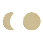 Les poulettes bijoux boucles d'oreilles plaqu� or lune et croissant de lune