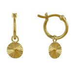Les poulettes bijoux boucles d'oreilles plaqu� or mini cr�oles m�dailles soleil