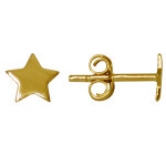 Les poulettes bijoux - boucles d'oreilles plaqu� or mini etoiles
