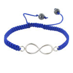 Les poulettes bijoux - bracelet argent 925 infini lien tr�ss� - classics - bleu navy