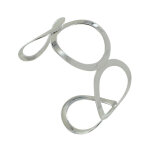 Les poulettes bijoux - bracelet argent 925 manchette quatre anneaux