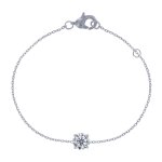 Les poulettes bijoux - bracelet argent 925 rhodi� et zirconium transparent