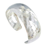 Les poulettes bijoux - bracelet argent bomb� martel�