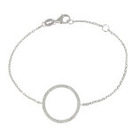 Les poulettes bijoux - bracelet argent cercle de strass