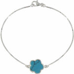 Les poulettes bijoux - bracelet argent chance et turquoise