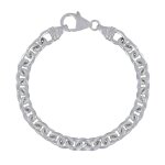 Les poulettes bijoux - bracelet argent gourmette maille forcat