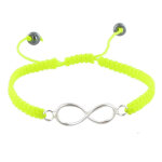 Les poulettes bijoux - bracelet argent infini lien tr�ss� fluo - classics - jaune