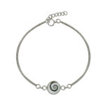 Les poulettes bijoux - bracelet argent oeil de sainte lucie rond