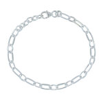 Les poulettes bijoux - bracelet argent petites et moyennes mailles cheval