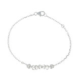 Les poulettes bijoux - bracelet argent sept petits anneaux