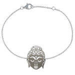 Les poulettes bijoux - bracelet argent t�te de bouddha
