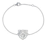 Les poulettes bijoux bracelet argent t�te de tigre