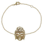 Les poulettes bijoux - bracelet bouddha plaqu� or
