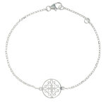 Les poulettes bijoux - bracelet cercle en dentelle argent 925